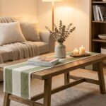 Artoid Mode Sage Green Farmhouse Rustic Table Runner, Seasonal Macrame Fabric Ki... - Image 6
