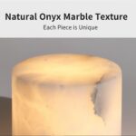 Natural Marble Touch Light Onyx Marble Luxury Table Lamp,Caring Dimmable LED Bed... - Image 4