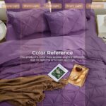 Sasttie Queen Comforter Set, 7-Piece Bed in a Bag, Pintuck Bedding Sets for All ... - Image 6