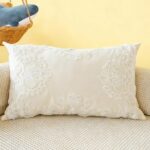Throw Pillow Rustic Cottage French Country Embroidered Lace Floral Sofa Cushion ... - Image 7