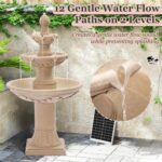MAGIC UNION Outdoor Solar Water Fountains, 48.4''H Italian Style Garden Fountain... - Image 5