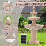 MAGIC UNION Outdoor Solar Water Fountains, 48.4''H Italian Style Garden Fountain... - Image 8