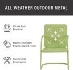 Crosley Furniture Azalea 2-Piece Outdoor Chair Set, Vintage Retro Metal Patio Ch... - Image 6