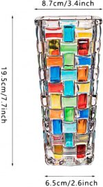 Magcolor Hand Painted Colorful Woven Glass Vase -Crystal Flower Vase- 7.7 inch, ... - Image 3