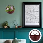 3pcs Wall-Mounted Plastic Flower Pots with Simulated Rattan Basket for Home Wall... - Image 5