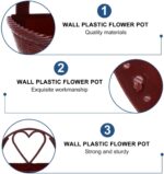 3pcs Wall-Mounted Plastic Flower Pots with Simulated Rattan Basket for Home Wall... - Image 6