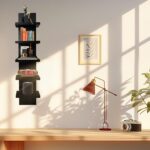 5 Tier Wall Shelf Unit, Decorative Wall Mount Vertical Shelving, Smooth Laminate... - Image 3