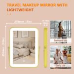 YEKKOPT Gold Rechargeable Makeup Mirror with Lights, LED Vanity Mirror, 3 Color ... - Image 3