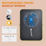 YEKKOPT Gold Rechargeable Makeup Mirror with Lights, LED Vanity Mirror, 3 Color ... - Image 4