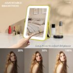 YEKKOPT Gold Rechargeable Makeup Mirror with Lights, LED Vanity Mirror, 3 Color ... - Image 5
