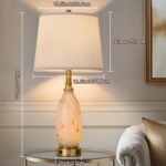 AIDENOEY 26" Modern Art Glass Table & Bedside Lamp, Stepless Dimmable Base + Dim... - Image 5