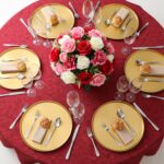Molain 12 Inch Gold Tray, 6 Pcs Round Serving Stainless Steel Circle Platter Dec... - Image 4