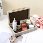 Dimeho Ivory Shagreen Decorative Box Faux Leather Keepsake Case Memory Storage B... - Image 5