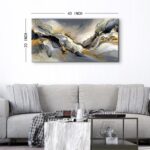Black and Gold Abstract Wall Art Decor for Living Room Abstract Marble Canvas Pr... - Image 6