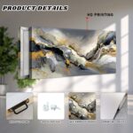 Black and Gold Abstract Wall Art Decor for Living Room Abstract Marble Canvas Pr... - Image 8