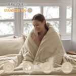Homelike Moment King Size Comforter Set 7 Piece, Beige Bed in a Bag King Size Be... - Image 4