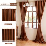 YOFUN 84 inches 2 Panels, Burnt Orange Blackout Luxury Velvet Curtains Thermal I... - Image 6