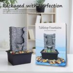 Tabletop Water Fountain Indoor, Resin Waterfall Fountain for Stress Relief and M... - Image 6