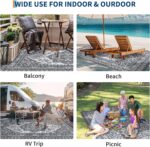 Garvee Outdoor Patio Rug 8x10 Waterproof Reversible Mat Medallion Porch Rug with... - Image 4