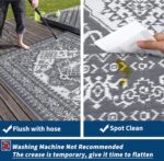 Garvee Outdoor Patio Rug 8x10 Waterproof Reversible Mat Medallion Porch Rug with... - Image 5