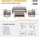 Amopatio Aluminum Patio Furniture Set, 6 Pieces Modern Metal Outdoor Furniture, ... - Image 6
