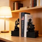 Reading Figurine Book Ends Book Lovers Gifts for Bookshelf Decorations for Reade... - Image 3