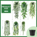 Der Rose 6Pcs Fake Hanging Plants Artificial Vines Faux Hanging Plants Indoor fo... - Image 4
