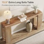 Tribesigns 70.9-Inch Extra Long Console Table, Farmhouse Wood Sofa Table Behind ... - Image 5