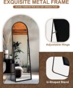 Delma Arched Mirror Full Length,Standing Mirror Full Body,Large Floor with Stand... - Image 5