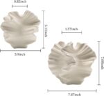 Ceramic Vase - Set of 2 for Home Decor,White Flower Shape Pampas Vases Minimalis... - Image 4