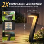 WdtPro Solar Lights Outdoor Pathway Lights, 6 Pack Upgraded Bright LED Outdoor S... - Image 3