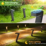 WdtPro Solar Lights Outdoor Pathway Lights, 6 Pack Upgraded Bright LED Outdoor S... - Image 6