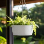 La Jolie Maison Large Hanging Planters - 12 Inch Outdoor Flower Pots, Hanging Wh... - Image 3