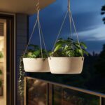 La Jolie Maison Large Hanging Planters - 12 Inch Outdoor Flower Pots, Hanging Wh... - Image 5