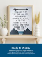 Inspirational Christian Wall Art – 8x10 Unframed Print – Faith Quote Artwork wit... - Image 7