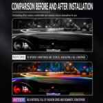 Acrylic Interior Car LED Strip Light with Motion-Activated Switch, 55.1" Neon Am... - Image 5