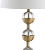 JONATHAN Y 27.5" Clear/Brass Gold Crystal LED Table Lamp Set of 2 for Bedroom, M... - Image 6