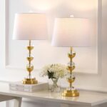 JONATHAN Y 27.5" Clear/Brass Gold Crystal LED Table Lamp Set of 2 for Bedroom, M... - Image 7