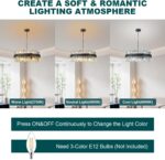 Chandeliers for Living Room D23.6 in, Modern Crystal Chandelier,Glam Metal Black... - Image 5