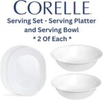 Corelle 12-1/4-Inch Serving Platter, Winter Frost White - 2-Pack with 2-Quart Se... - Image 4