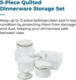 Honey-Can-Do Dinnerware Storage Containers Set, Perfect for Dish Storage, China ... - Image 4