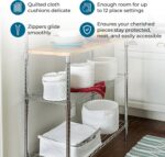 Honey-Can-Do Dinnerware Storage Containers Set, Perfect for Dish Storage, China ... - Image 5