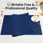 Cloth Placemats, Set of 6 Heat-Resistant Cotton Linen Blend Double Layered Machi... - Image 5
