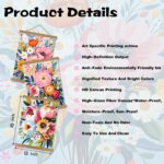 Colorful Flowers Posters Wall Art Set of 3 with Hanging Wooden Frame,Preppy Mini... - Image 4