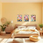 Colorful Flowers Posters Wall Art Set of 3 with Hanging Wooden Frame,Preppy Mini... - Image 7