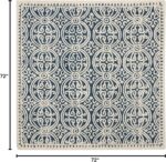 SAFAVIEH Cambridge Collection Area Rug - 6' Square, Navy Blue & Ivory, Handmade ... - Image 3