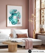 Poster Master Turquoise Blue Designer Print - Fashion Poster - Shoes, Lipstick &... - Image 7