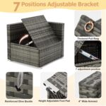HOMREST 7 Piece Outdoor Patio Furniture, Hand Woven PE Rattan Patio Conversation... - Image 6