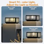 Outdoor Solar Post Lights Luxury Modern Solar Post Cap Light Fence Deck Column L... - Image 4