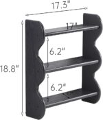 100% Solid Wood Wall Shelf, 3 Tier Vintage Wooden Wall Shelves, Rustic Wall Moun... - Image 3